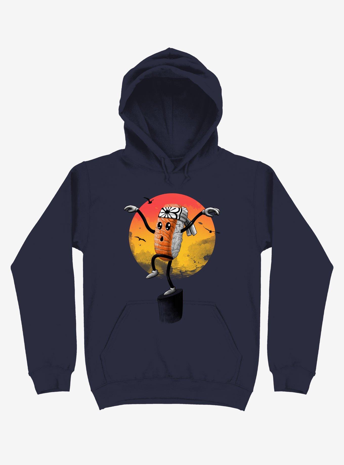 Sushi Style Navy Blue Hoodie, NAVY, hi-res