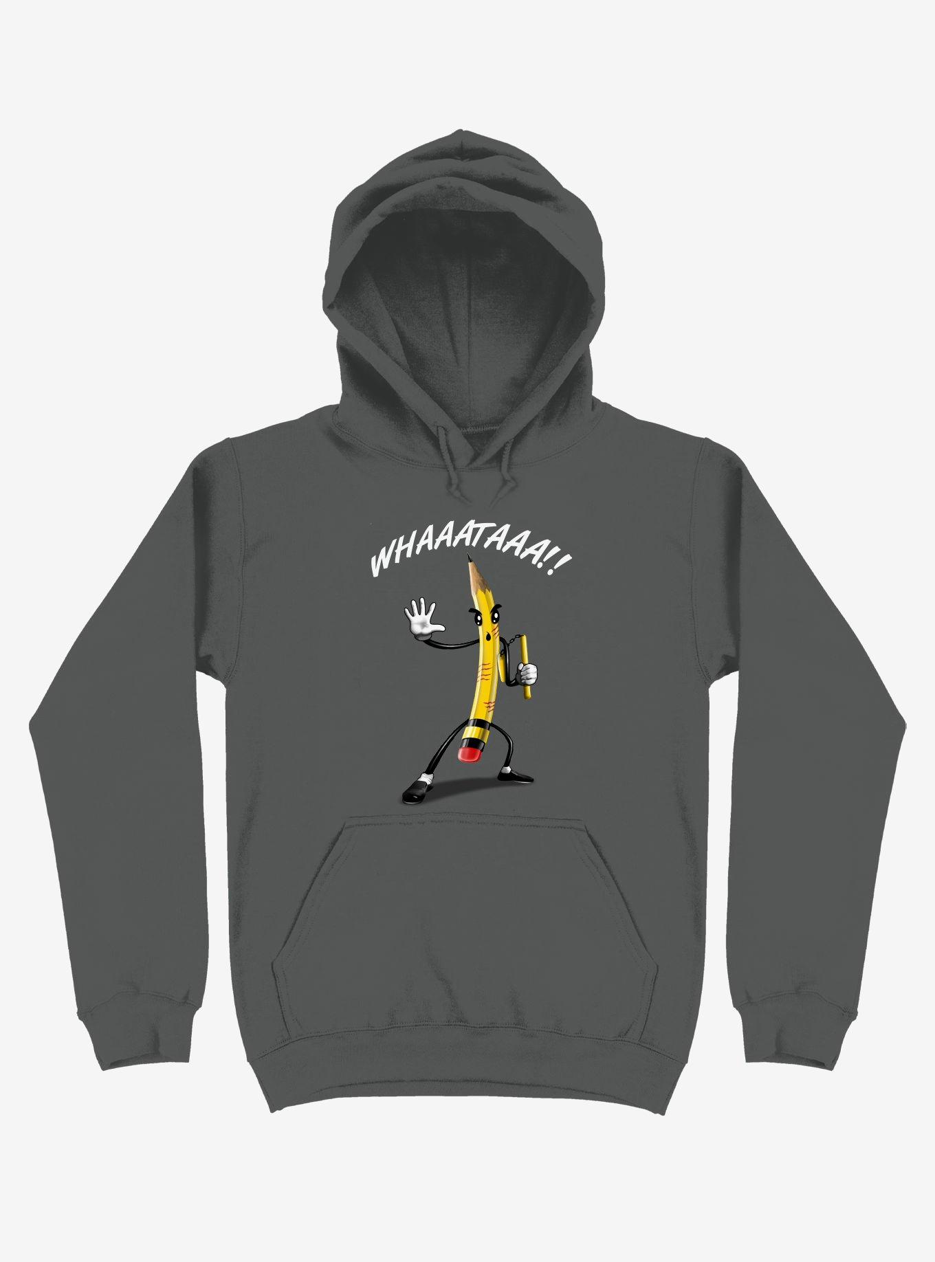 Whaaataaa!! Pencil Asphalt Grey Hoodie, ASPHALT, hi-res