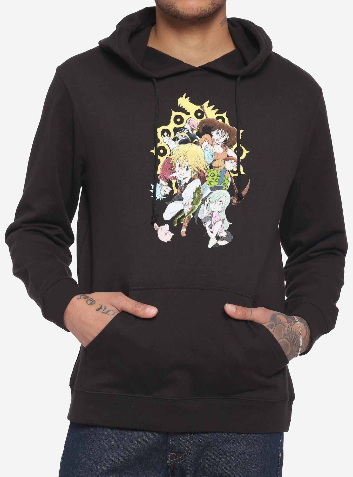 The Seven Deadly Sins Group Reach Hoodie, BLACK, hi-res