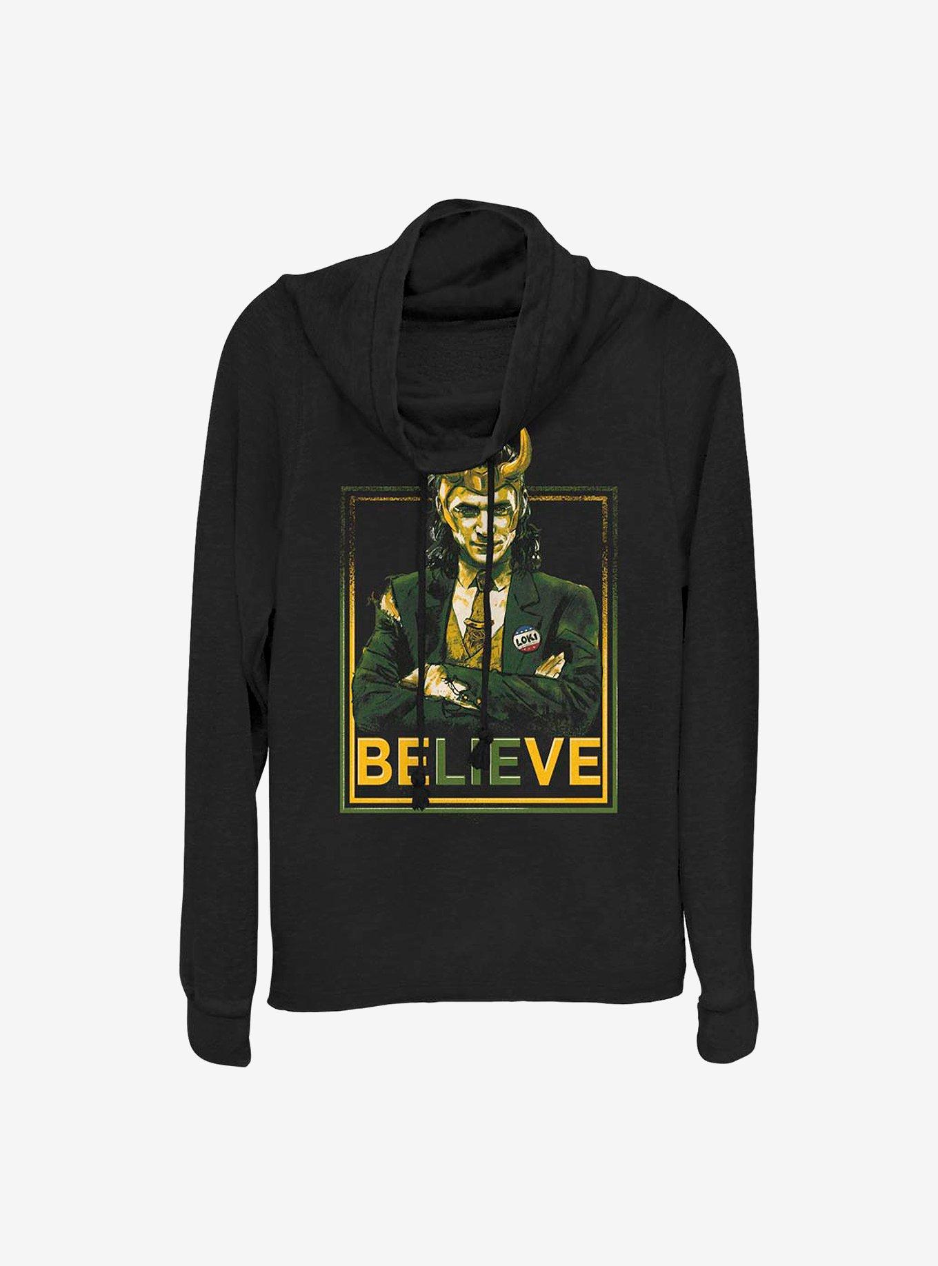 Marvel Loki Political Motive Cowlneck Long-Sleeve Girls Top, , hi-res