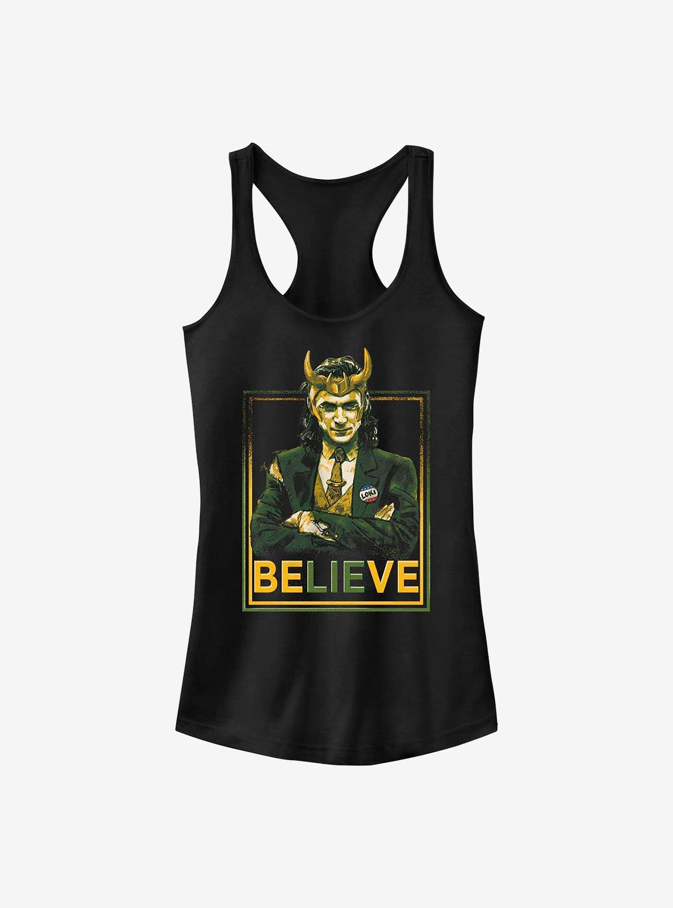 Marvel Loki Political Motive Girls Tank, BLACK, hi-res