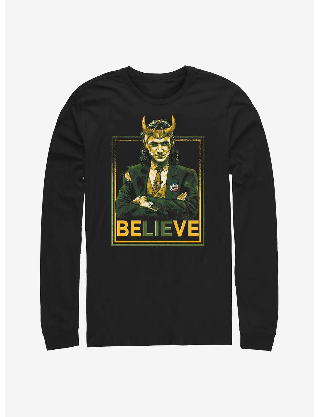 Marvel Loki Political Motive Long-Sleeve T-Shirt, BLACK, hi-res