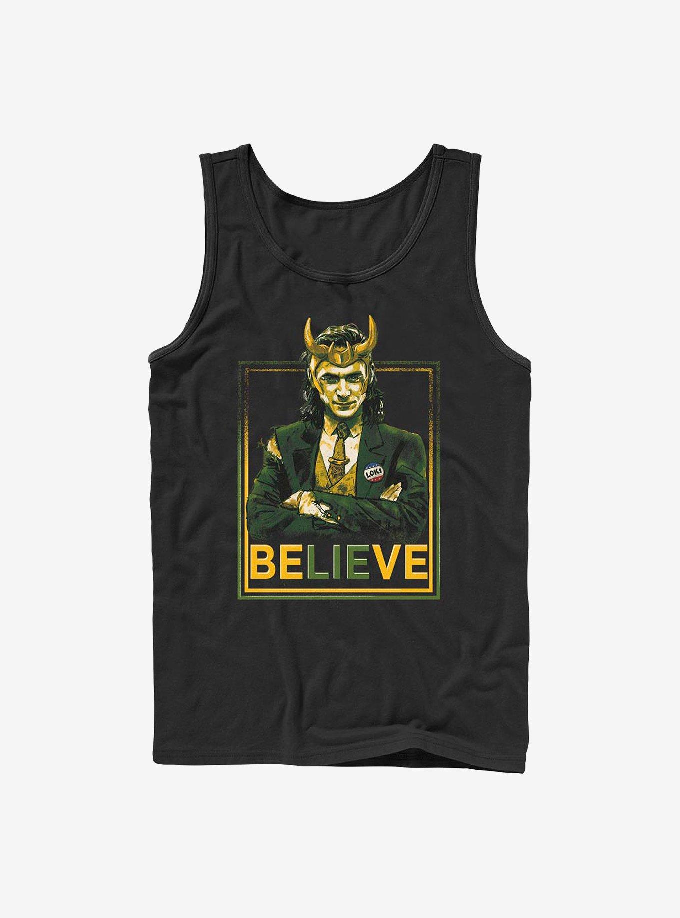 Marvel Loki Political Motive Tank, BLACK, hi-res