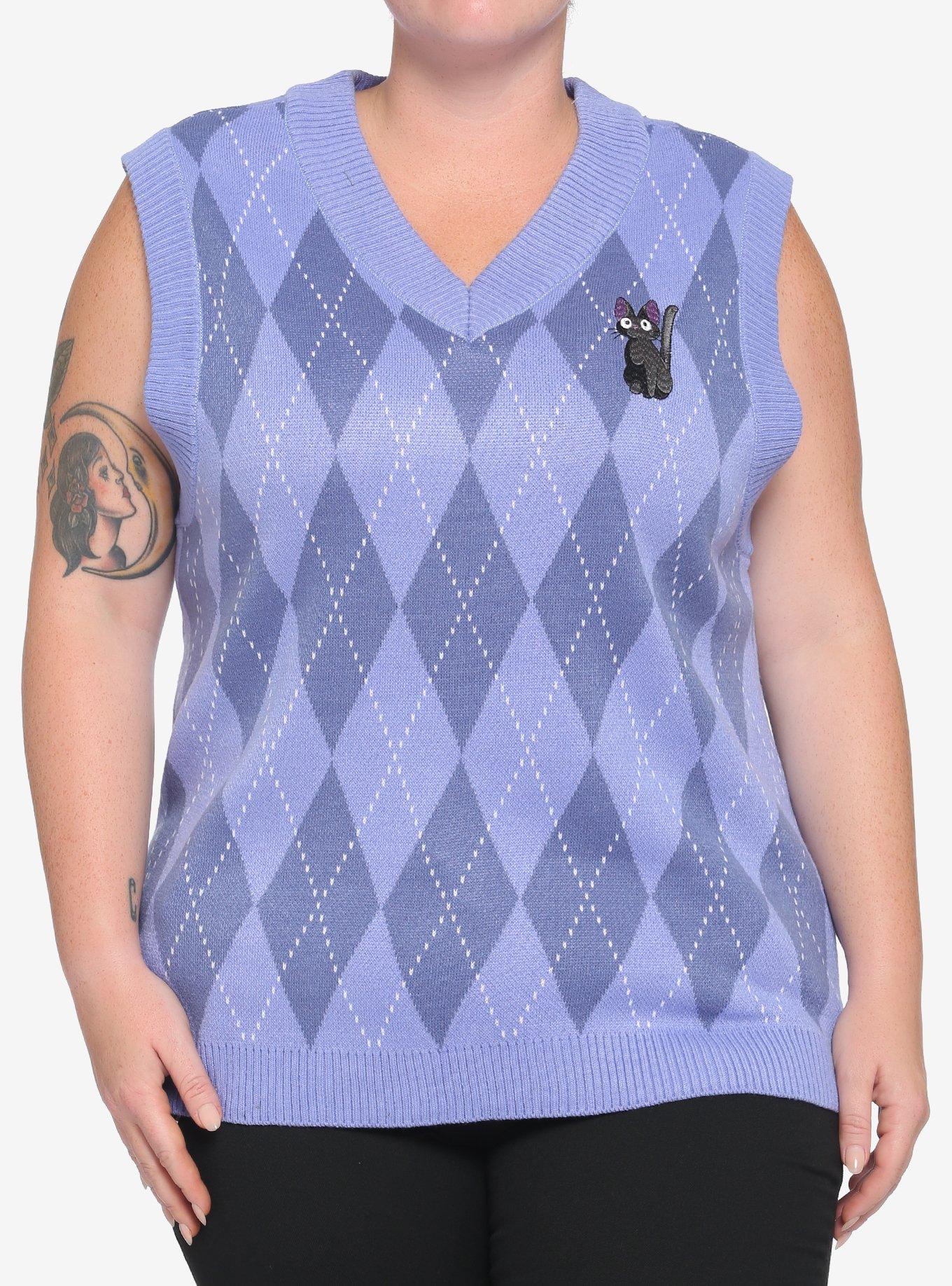 Her Universe Studio Ghibli Kiki's Delivery Service Jiji Sweater Vest Plus Size, MULTI, hi-res