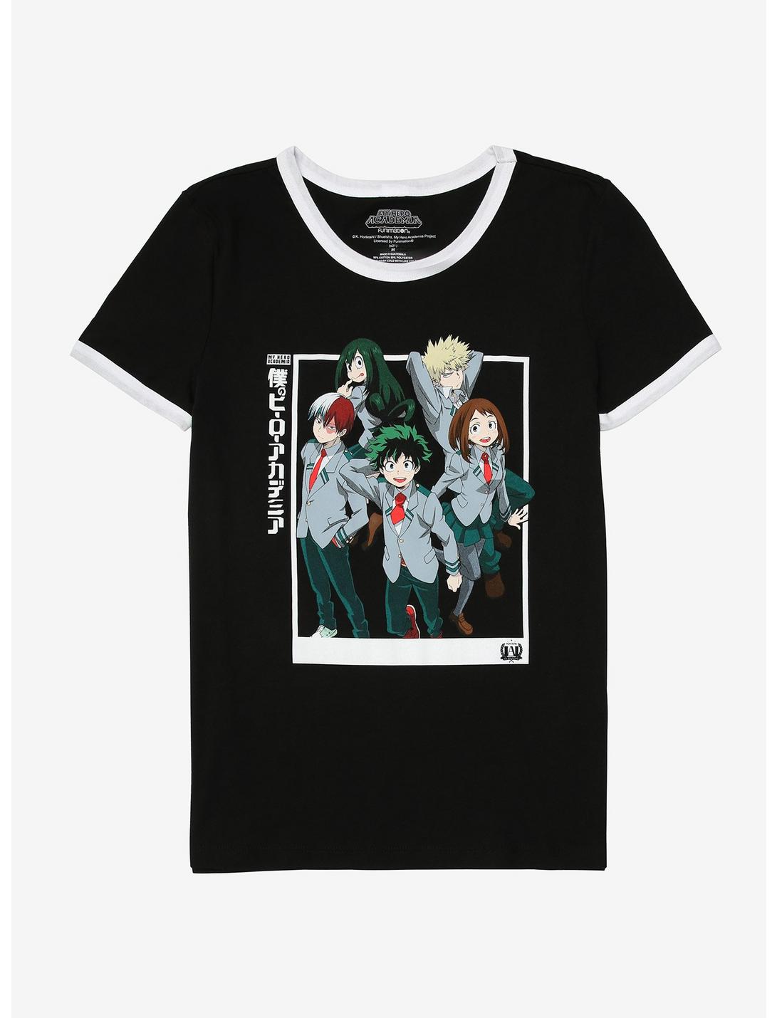 My Hero Academia Group Girls Ringer T-Shirt, MULTI, hi-res