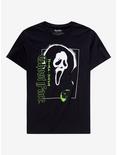 Scream Ghost Face Box Boyfriend Fit Girls T-Shirt, GREEN, hi-res