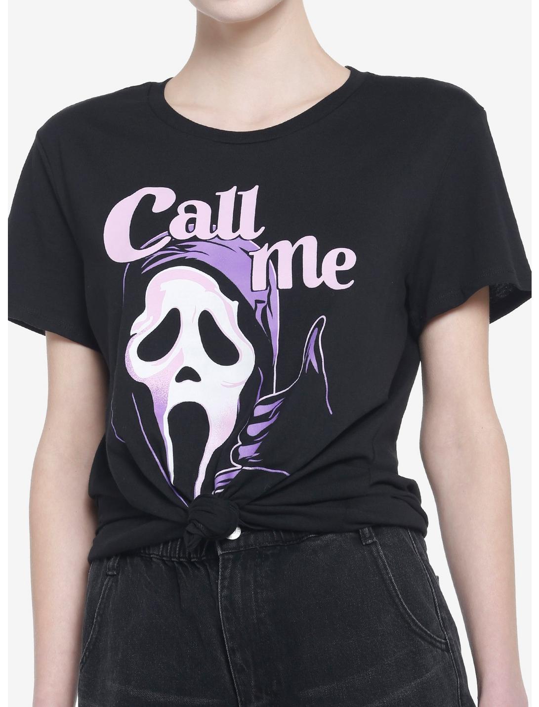 Scream Ghost Face Call Me Boyfriend Fit Girls T-Shirt, MULTI, hi-res