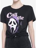 Scream Ghost Face Call Me Boyfriend Fit Girls T-Shirt, MULTI, hi-res