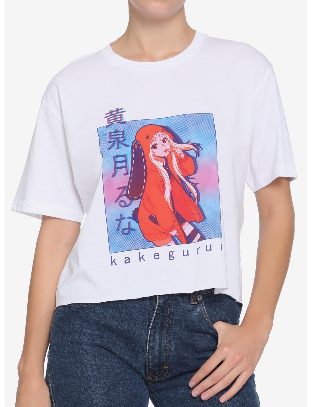 Kakegurui Yomozuki Boyfriend Fit Girls Crop T-Shirt, MULTI, hi-res