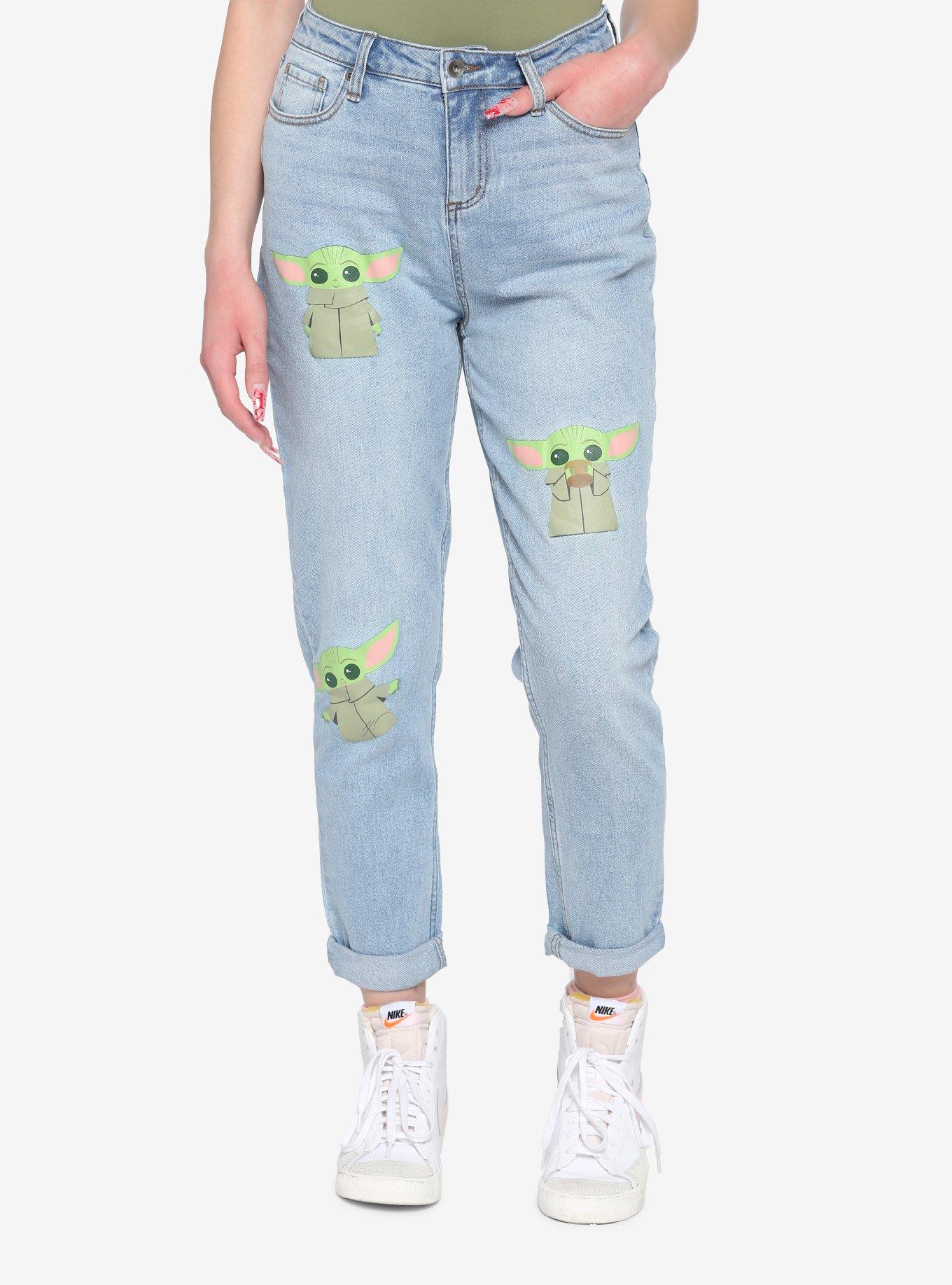 Her Universe Star Wars The Mandalorian The Child Mom Jeans, MULTI, hi-res