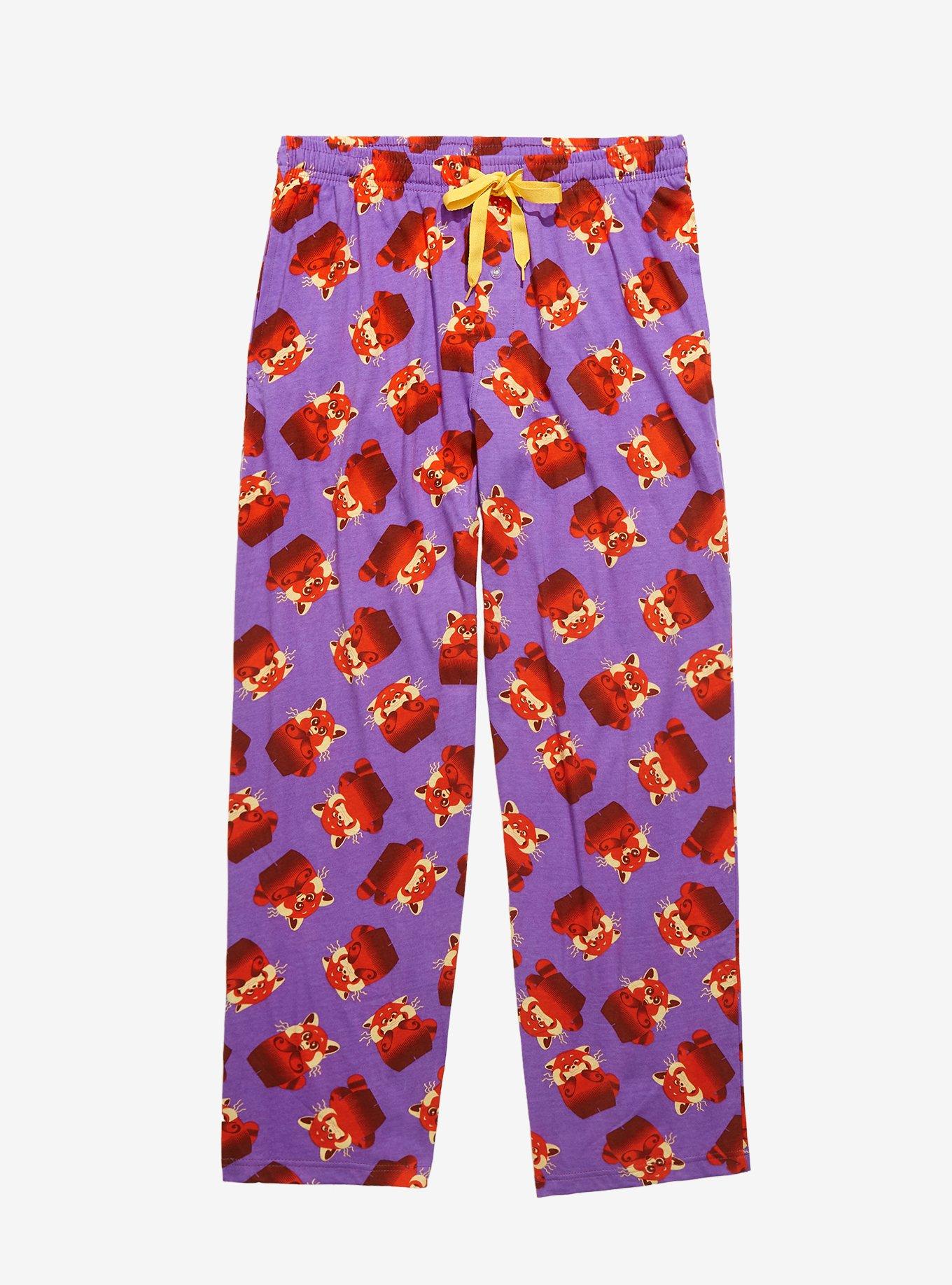 Disney Pixar Turning Red Mei the Red Panda Expressions Sleep Pants - BoxLunch Exclusive, PURPLE, hi-res