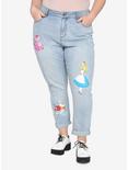 Disney Alice In Wonderland Mom Jeans Plus Size, MULTI, hi-res