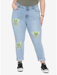 Her Universe Star Wars The Mandalorian The Child Mom Jeans Plus Size, MULTI, hi-res
