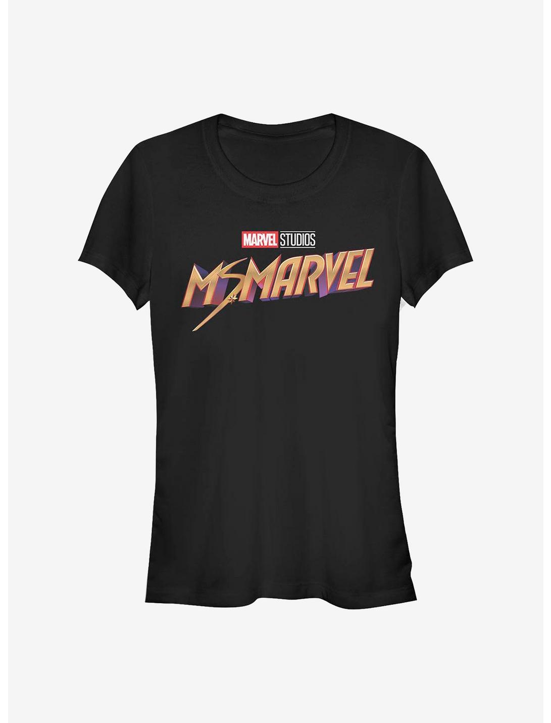 Marvel Ms. Marvel Classic Logo Girls T-Shirt, BLACK, hi-res