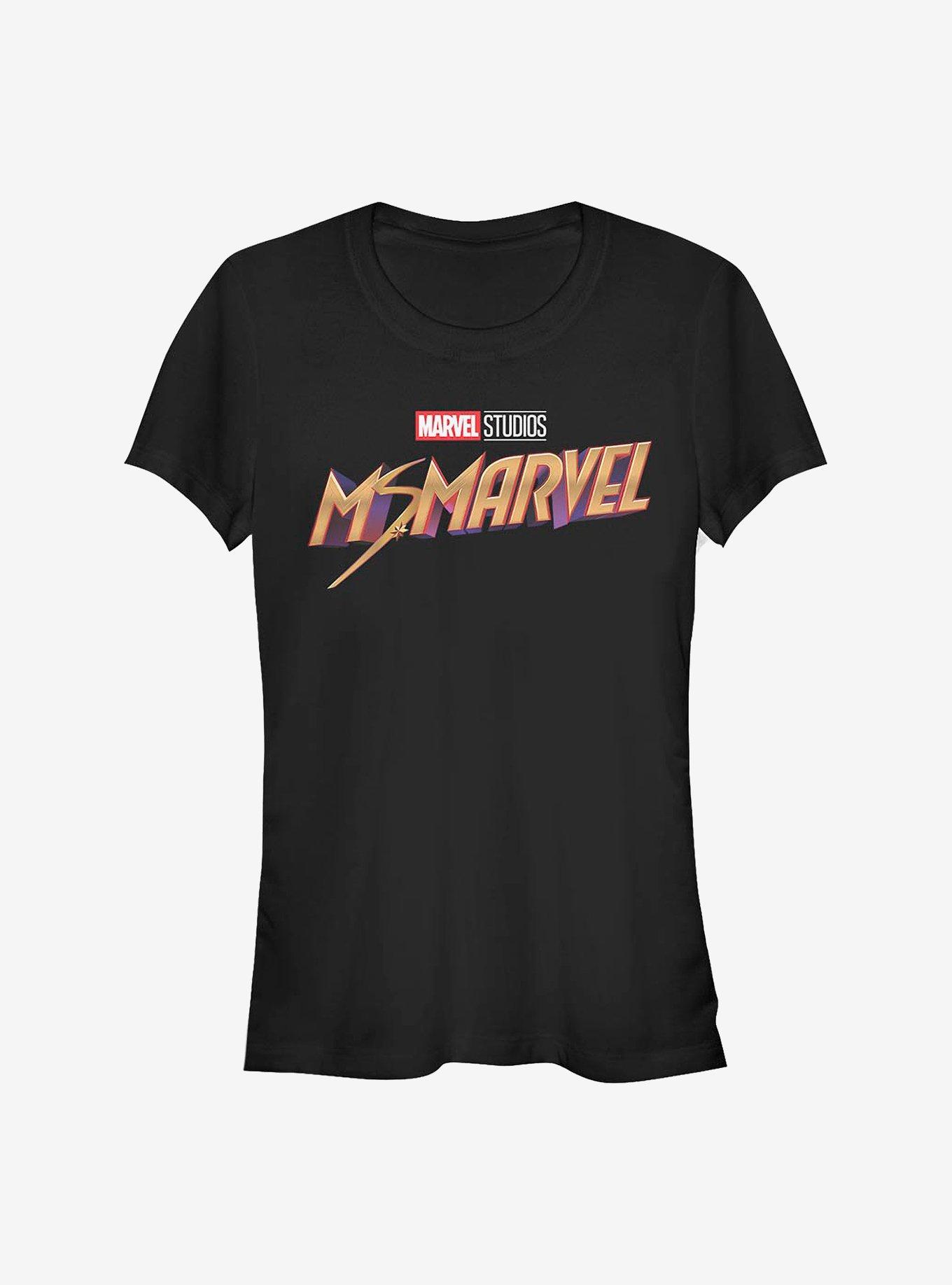 Marvel Ms. Marvel Classic Logo Girls T-Shirt, BLACK, hi-res