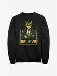 Marvel Loki Believe Political Motive Sweatshirt, BLACK, hi-res