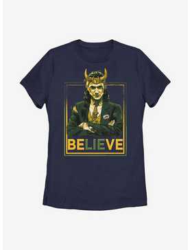 Marvel Loki Believe Political Motive Womens T-Shirt, , hi-res
