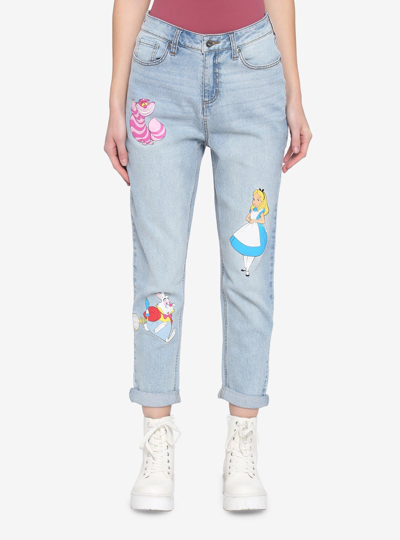 Disney Alice In Wonderland Mom Jeans, MULTI, hi-res