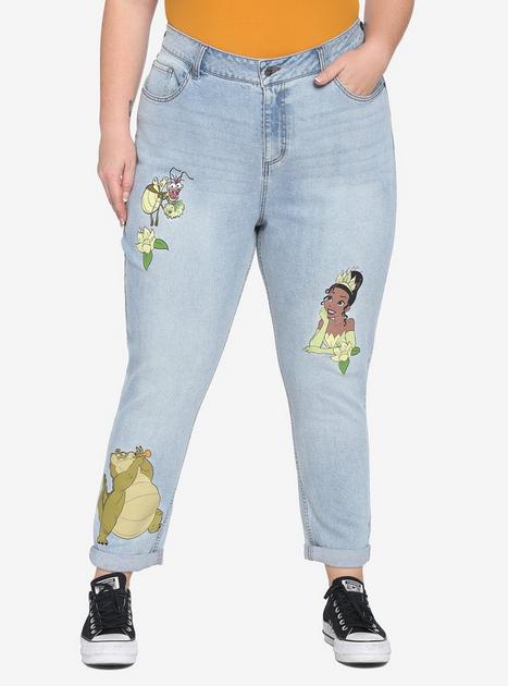 ★プリンセス★  Jeans XXL【新品未使用】 Disney The Princess And The Frog Tiana Mom Jeans Plus Size | Hot Topic