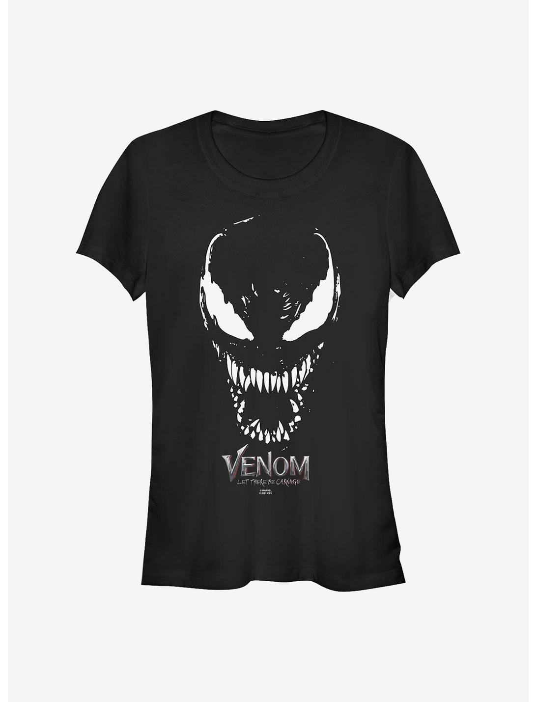Marvel Venom Big Face Girls T-Shirt, BLACK, hi-res
