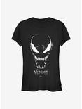 Marvel Venom Big Face Girls T-Shirt, BLACK, hi-res