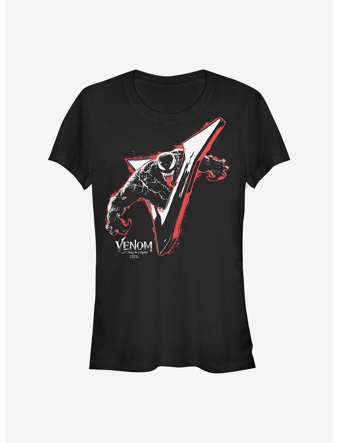 Marvel Venom V Girls T-Shirt, BLACK, hi-res