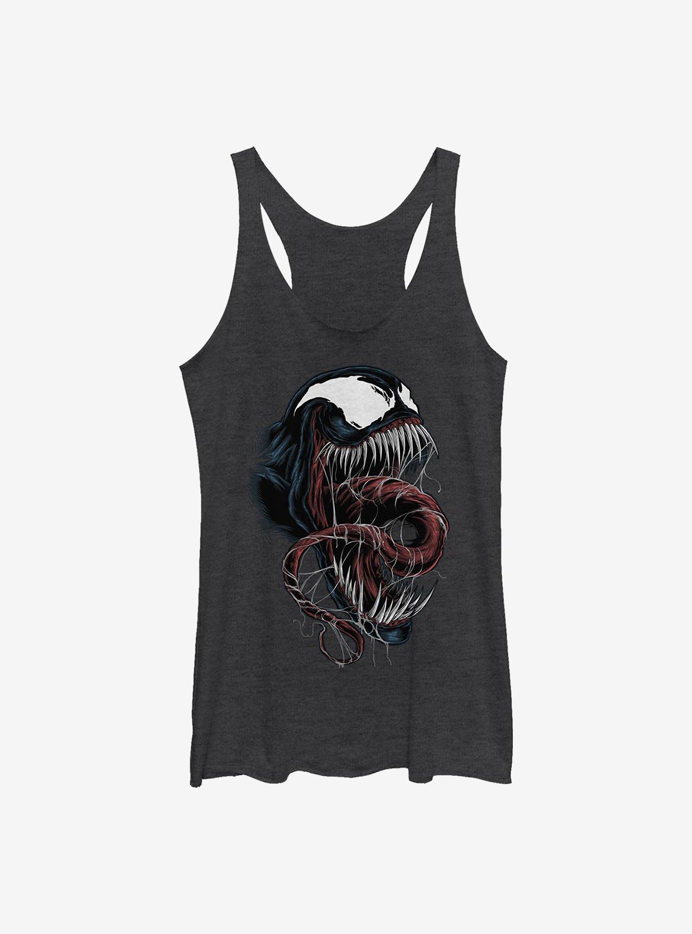 Marvel Venom Tongue Girls Tank, BLK HTR, hi-res