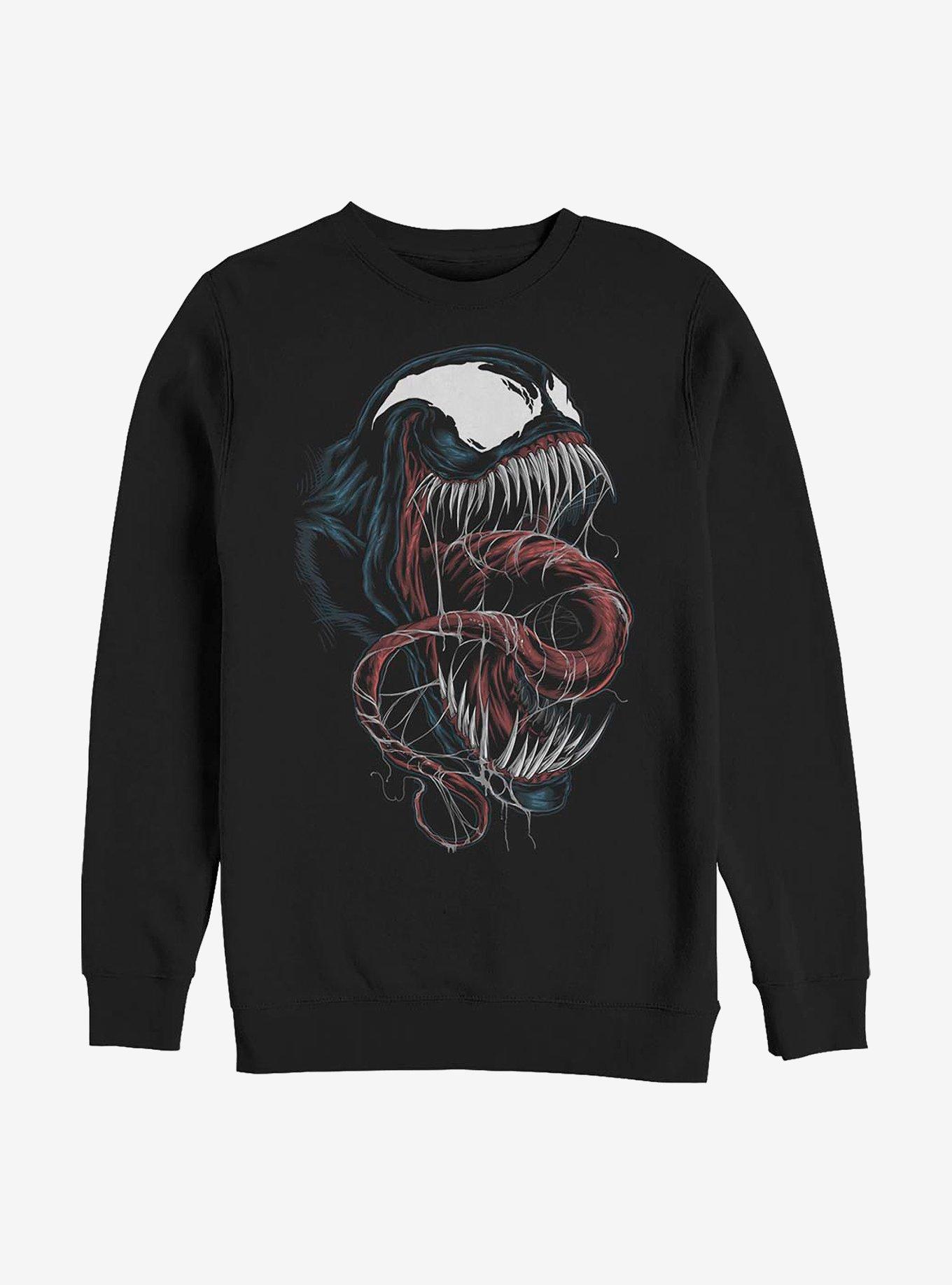 Marvel Venom Tongue Crew Sweatshirt, BLACK, hi-res
