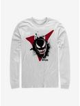 Marvel Venom Splatter Logo Long-Sleeve T-Shirt, WHITE, hi-res
