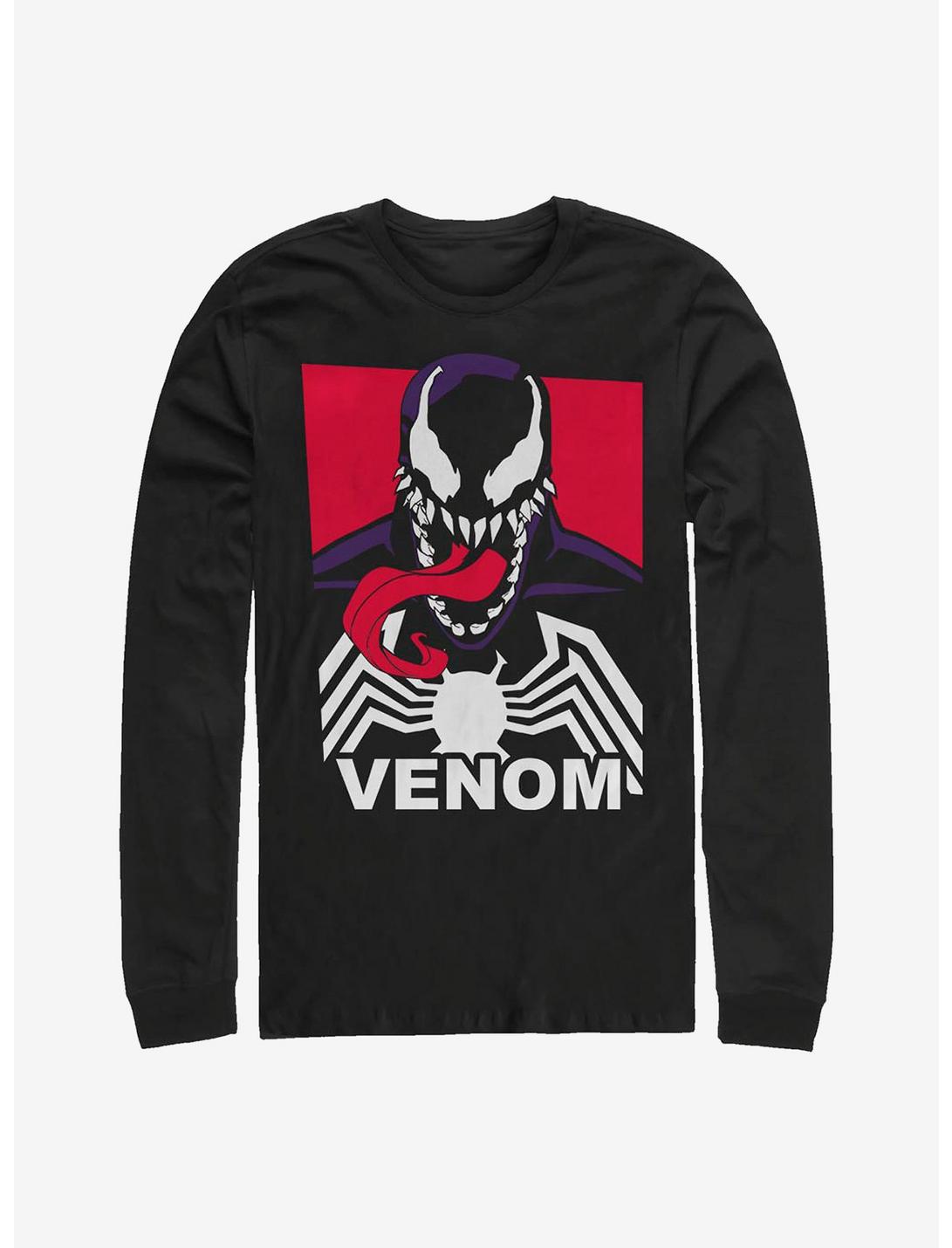 Marvel Venom Face Long-Sleeve T-Shirt, BLACK, hi-res