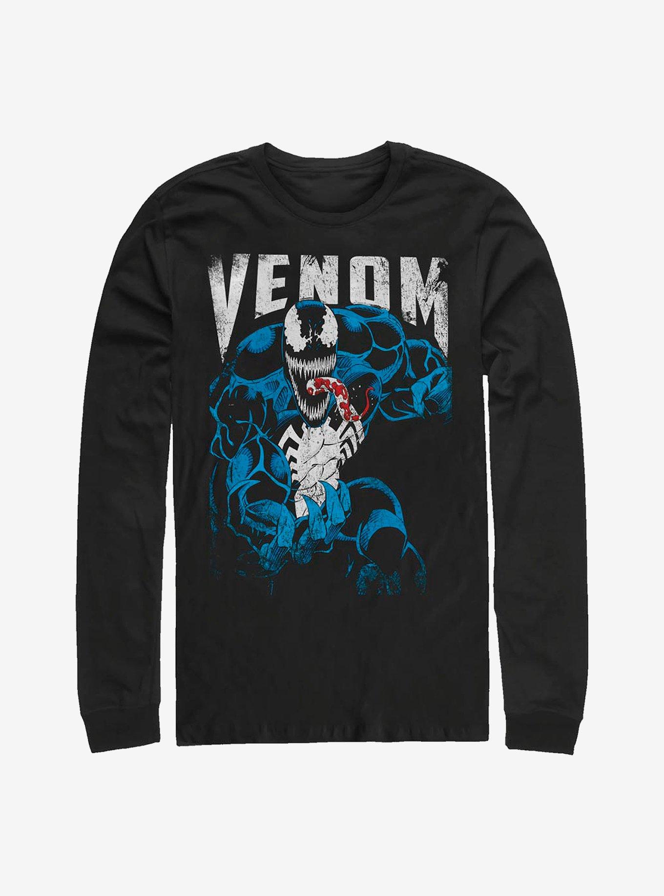 Marvel Venom Grunge Long-Sleeve T-Shirt, BLACK, hi-res