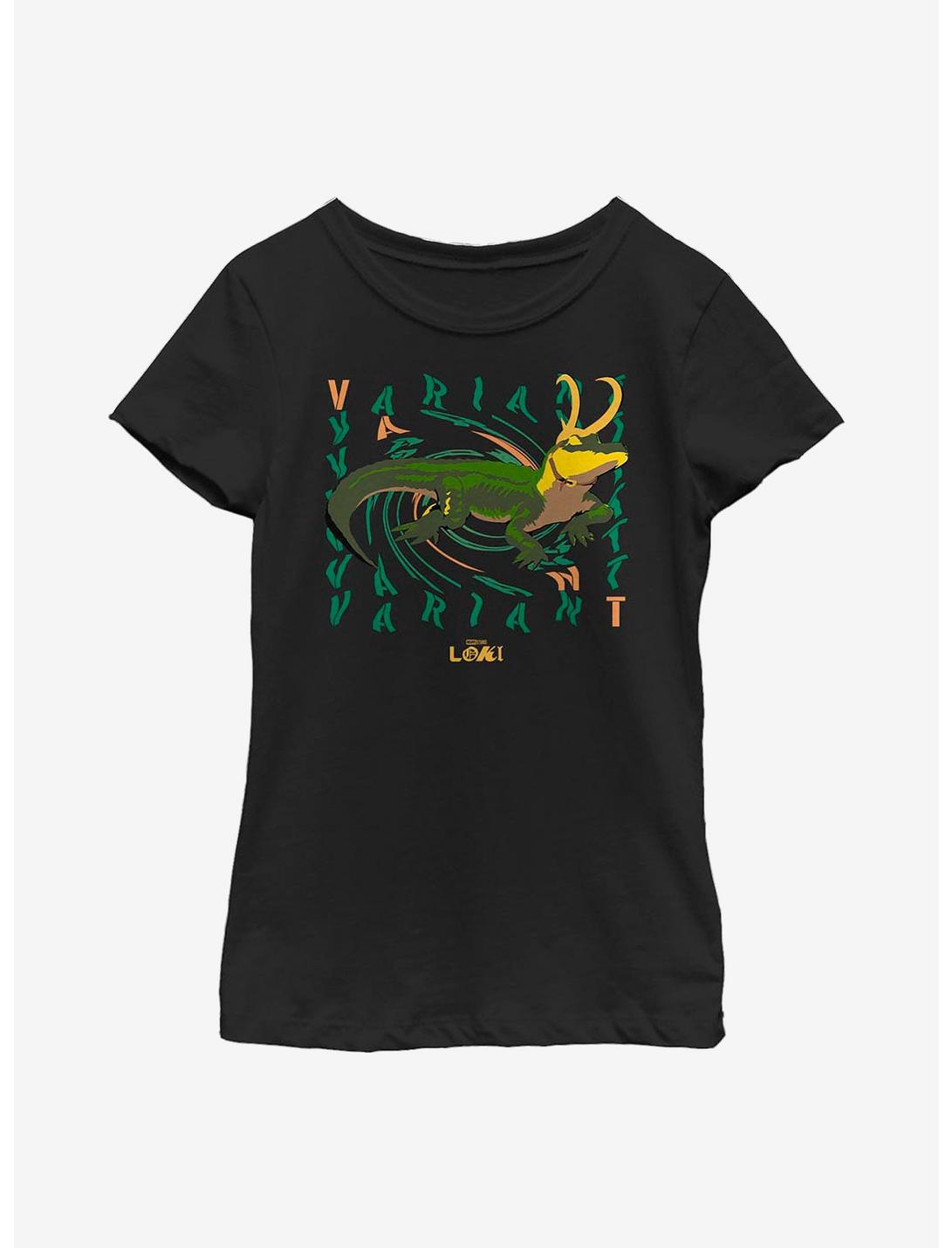 Marvel Loki Alligator Deviance Youth Girls T-Shirt, BLACK, hi-res