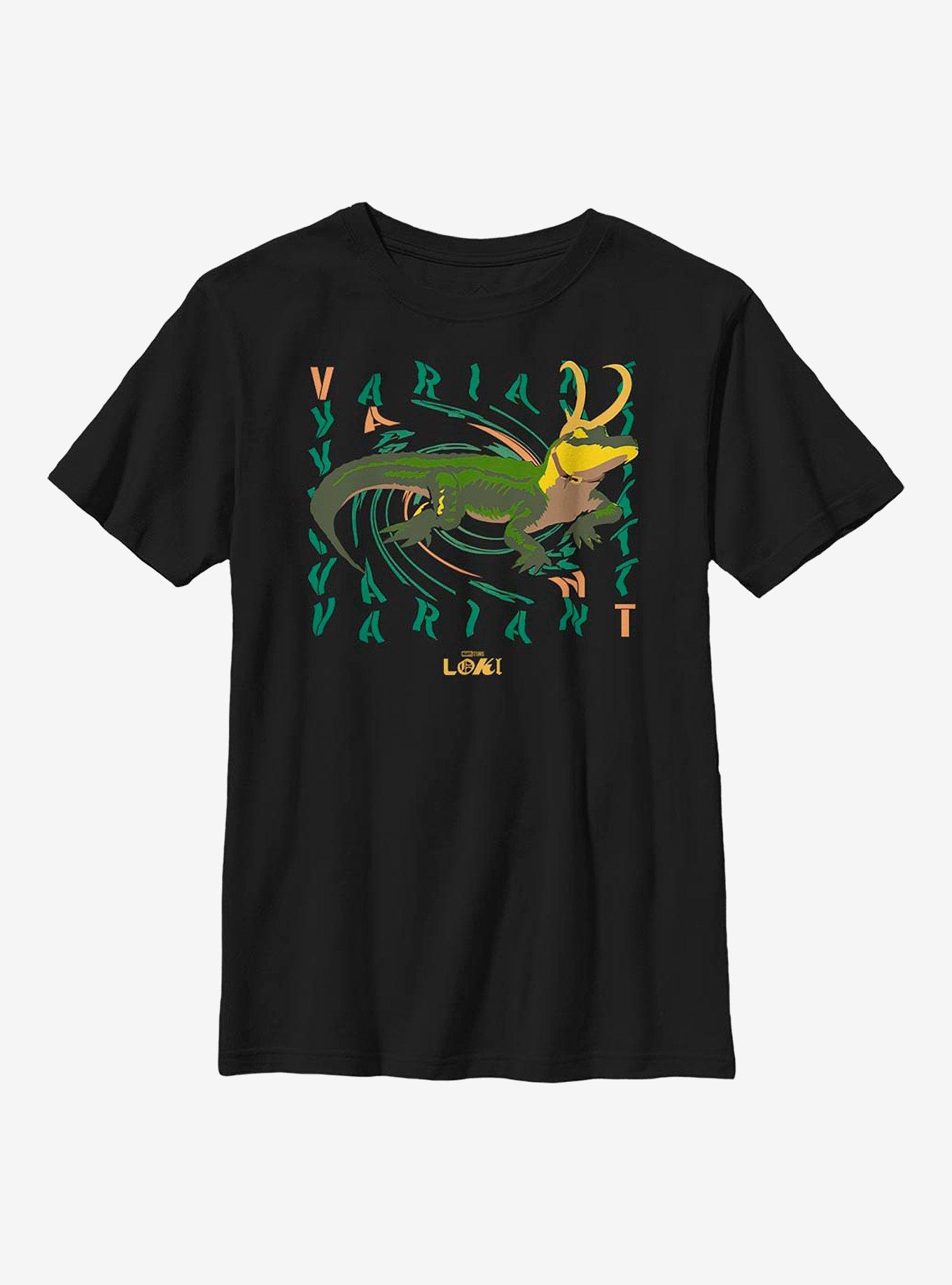Marvel Loki Alligator Deviance Youth T-Shirt, BLACK, hi-res