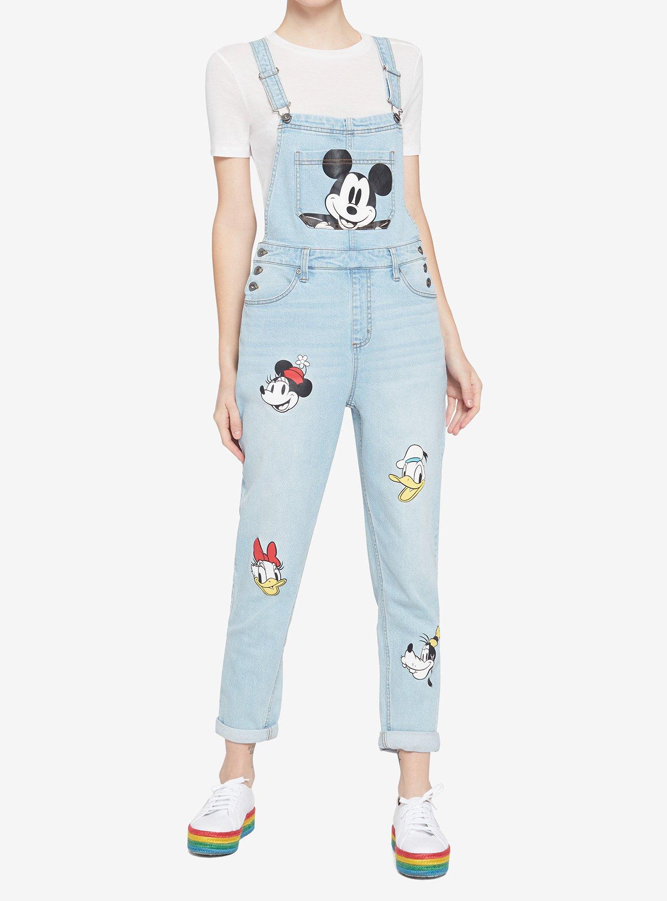 Denim Mickey Mouse Rainbow with Crystals Patch