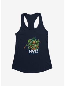 Teenage Mutant Ninja Turtles NYC Group Battle Pose Womens Tank Top, MIDNIGHT NAVY, hi-res
