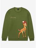 Disney Bambi Bambi Love is a Song Crewneck - BoxLunch Exclusive, OLIVE, hi-res