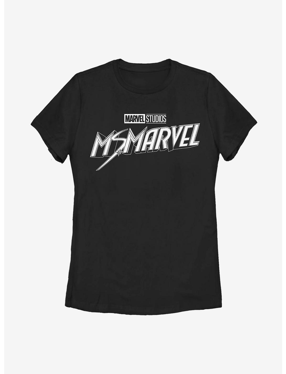 Marvel Ms. Marvel Black And White Womens T-Shirt, BLACK, hi-res