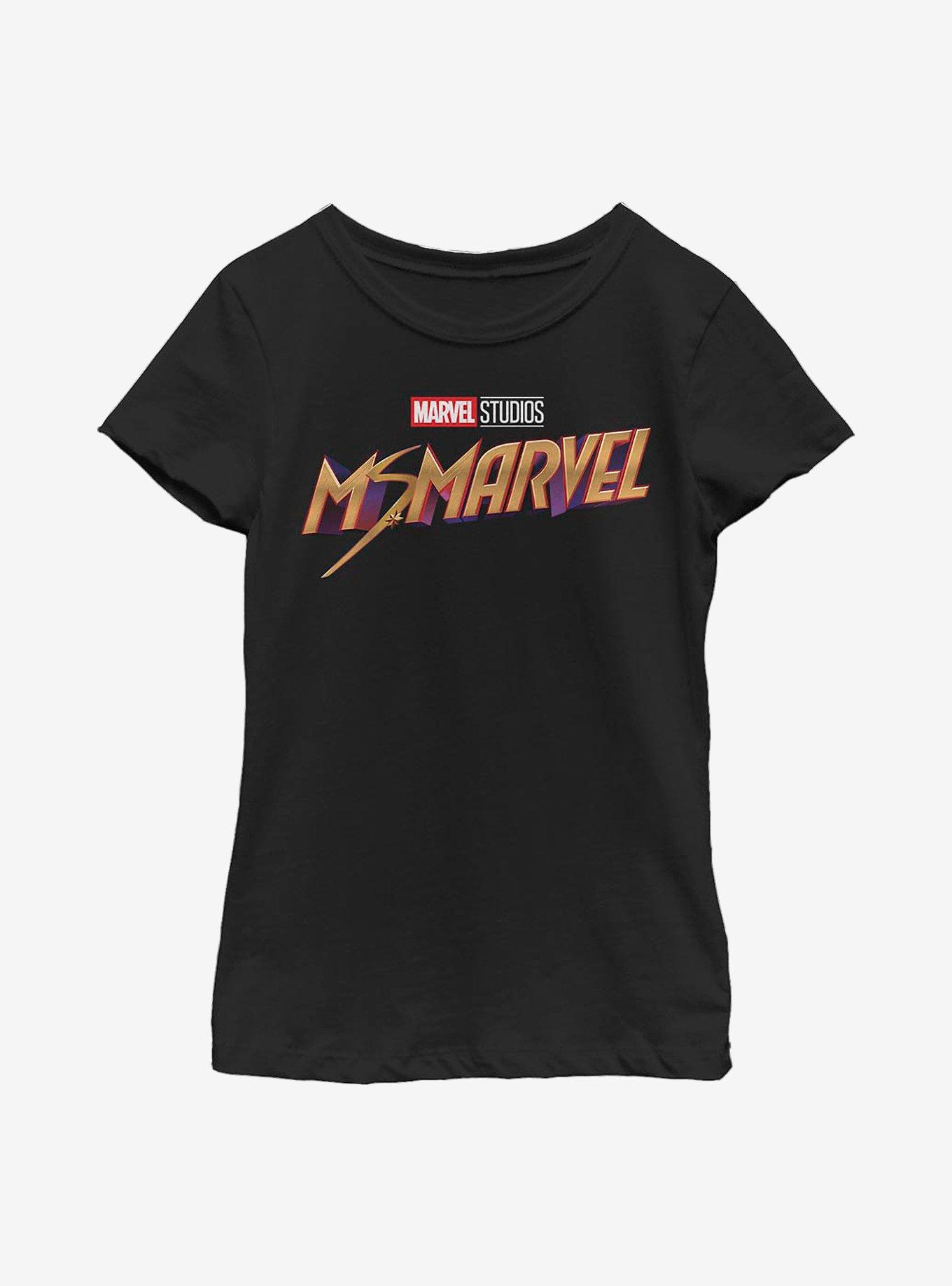 Marvel Ms. Marvel Classic Logo Youth Girls T-Shirt, , hi-res