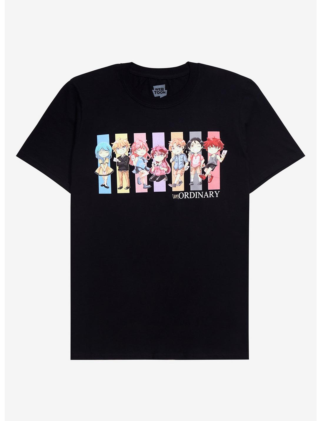 unOrdinary Characters Portraits Panel T-Shirt - BoxLunch Exclusive, BLACK, hi-res