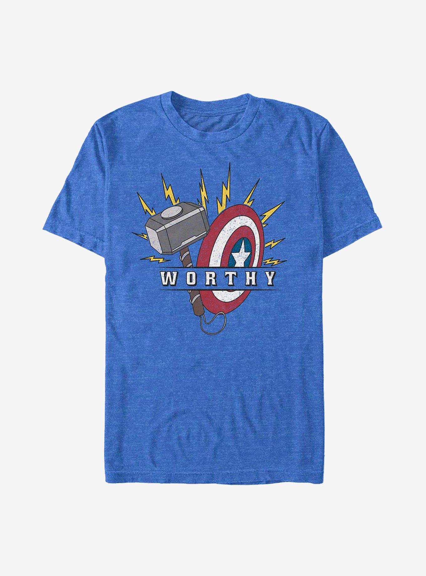 Marvel Avengers Worthy Hammer And Shield T-Shirt, , hi-res