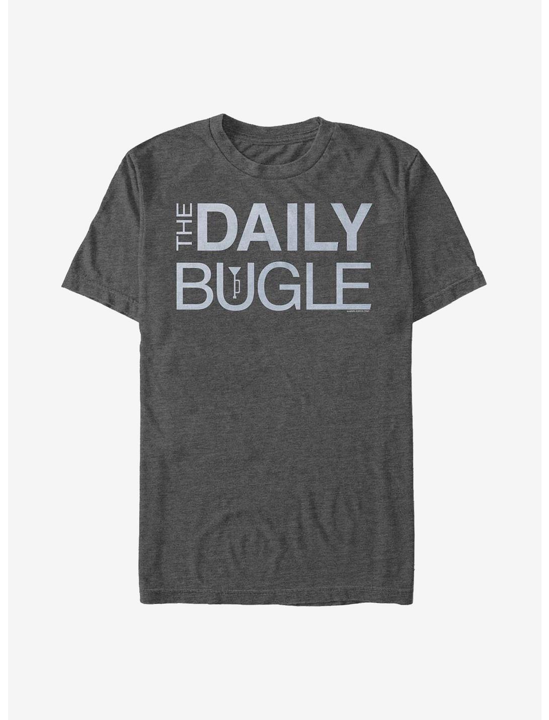 Marvel Spider-Man Daily Bugle Horn T-Shirt, CHAR HTR, hi-res
