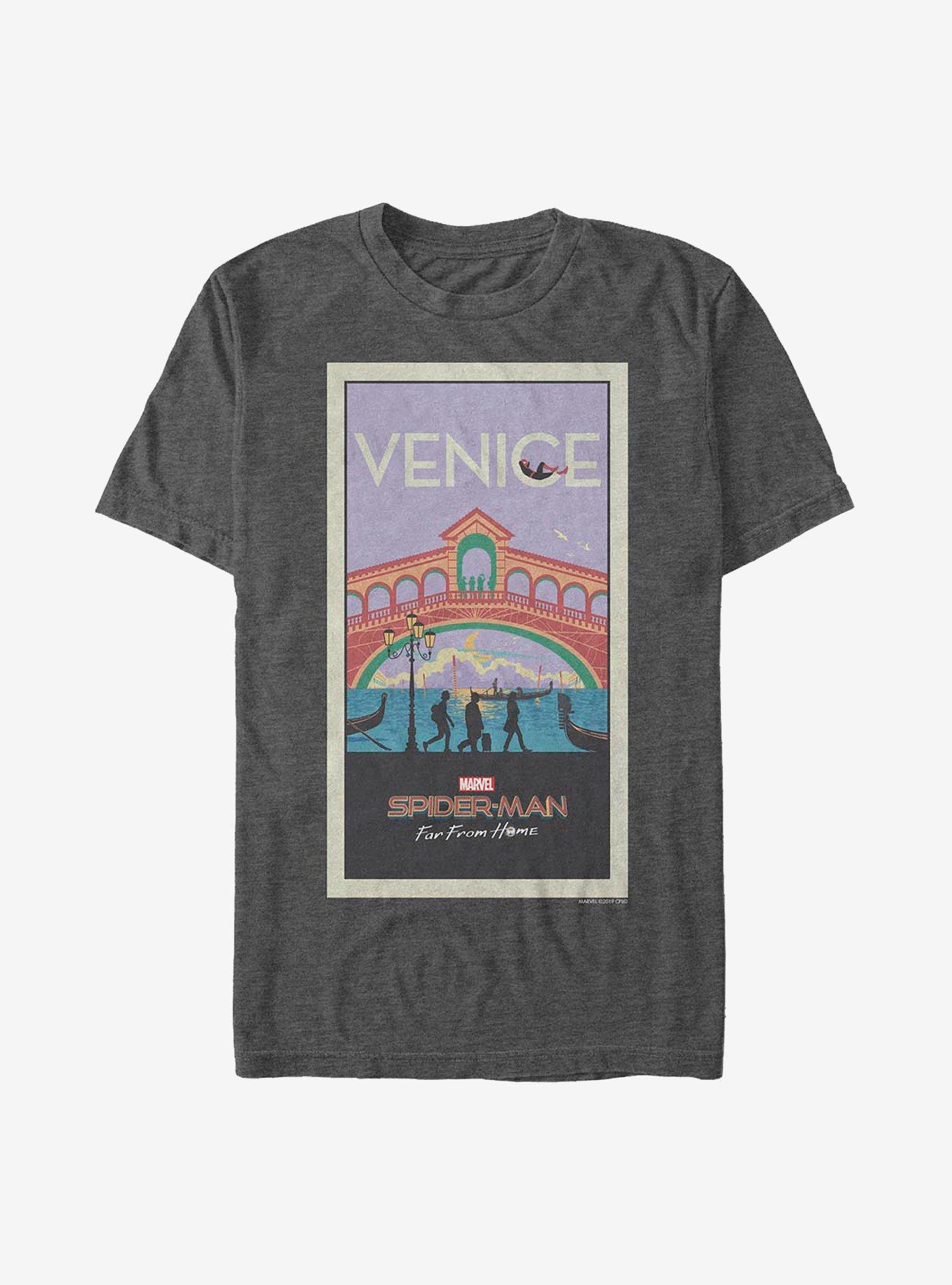 Marvel Spider-Man Venice T-Shirt, CHAR HTR, hi-res