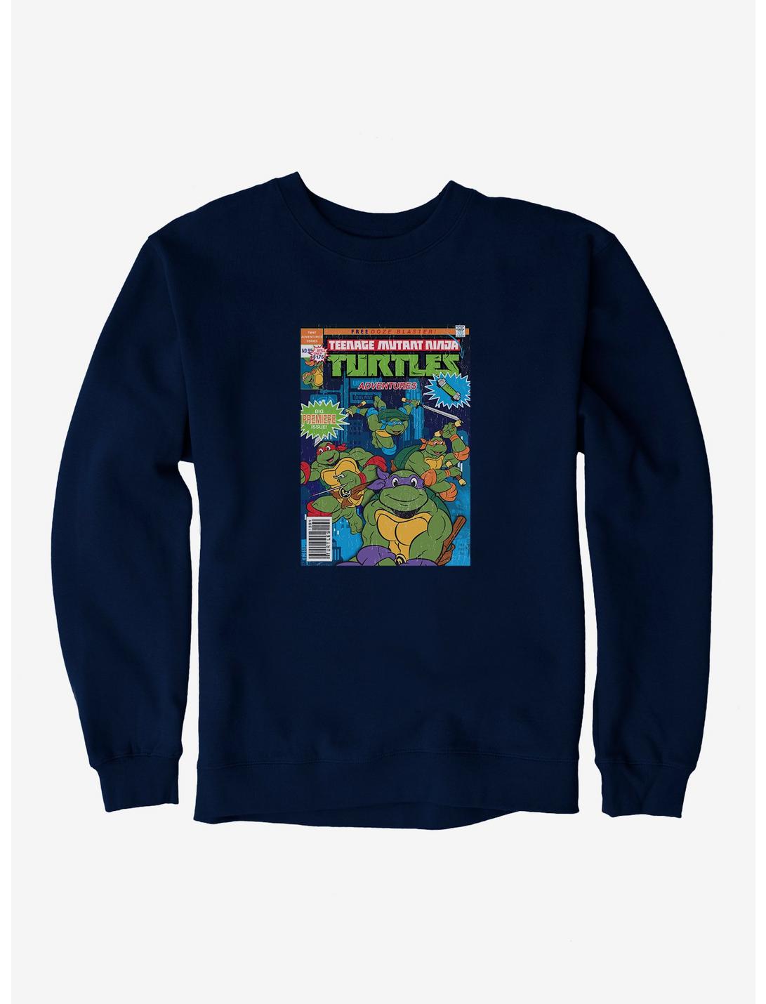 Teenage Mutant Ninja Turtles Adventures Premiere Comic Book Cover Sweatshirt, NAVY, hi-res