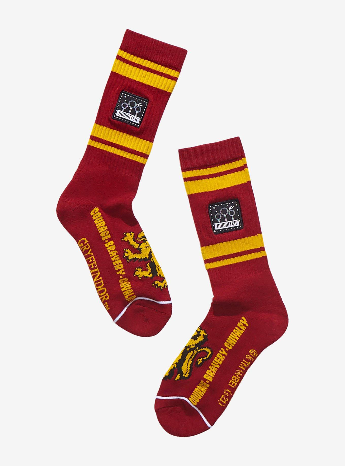 Harry Potter Gryffindor Quidditch Crew Socks - BoxLunch Exclusive, , hi-res