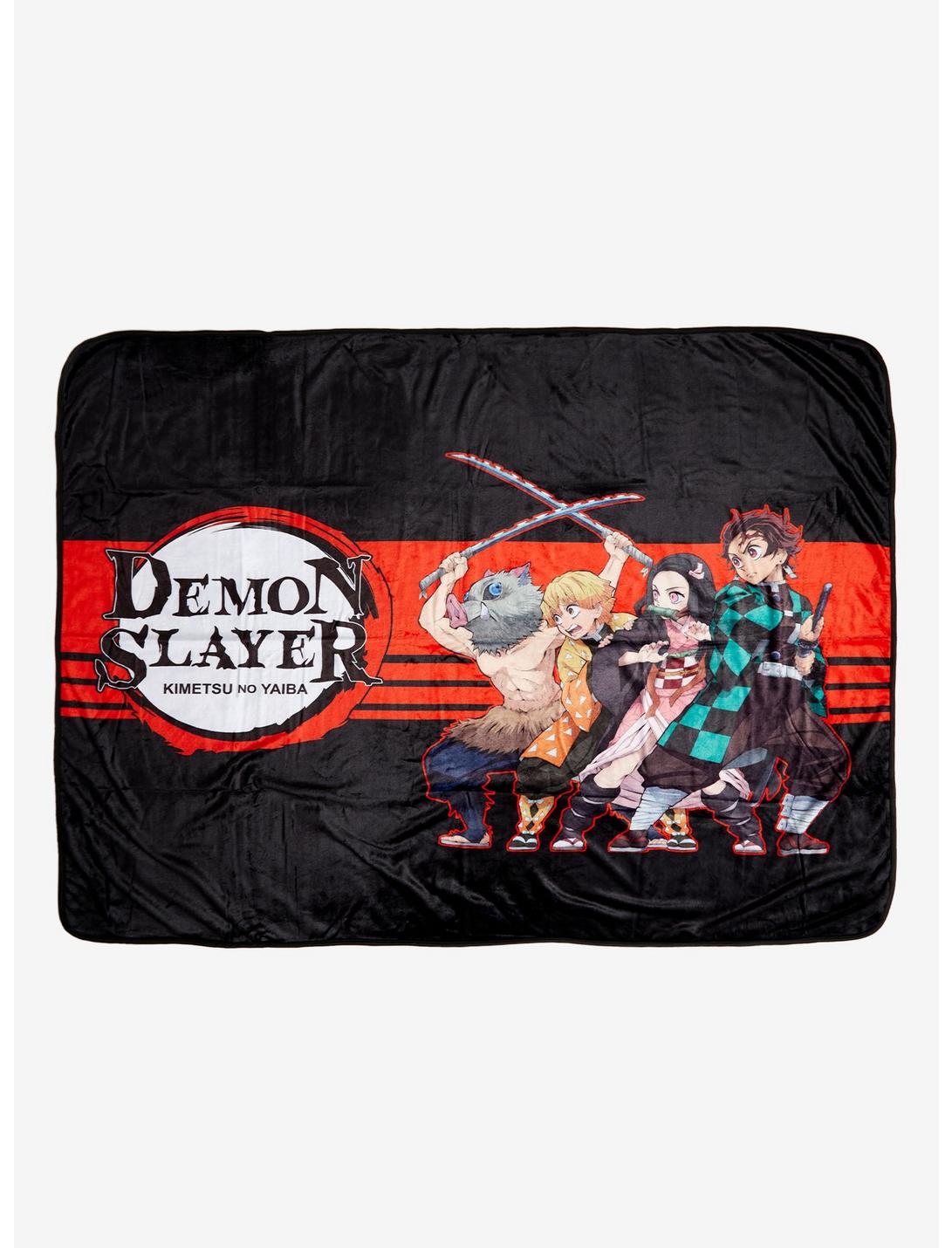Demon Slayer: Kimetsu No Yaiba Group Pose Throw Blanket, , hi-res