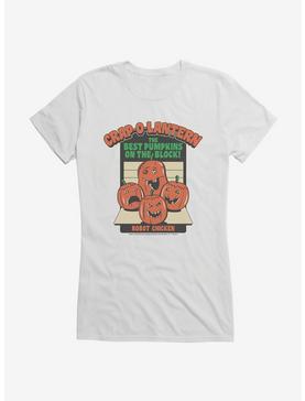Robot Chicken Pumpkins On The Block Girls T-Shirt, WHITE, hi-res