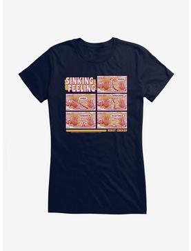 Robot Chicken Sinking Feeling Girls T-Shirt, NAVY, hi-res