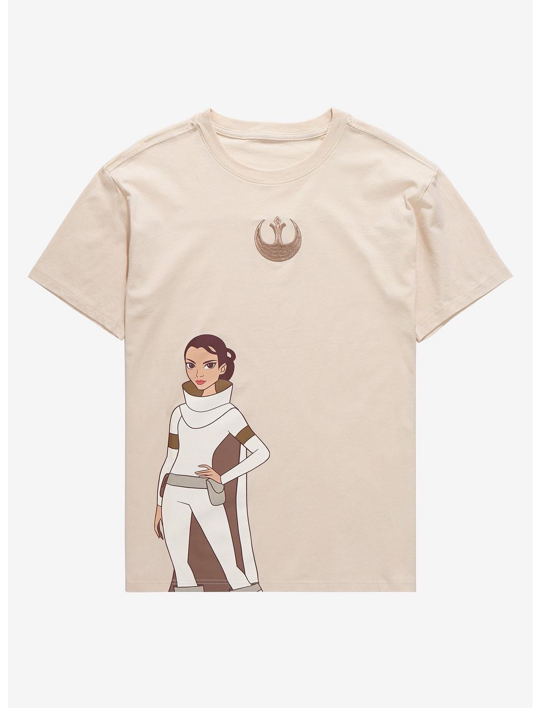 Star Wars Padmé Amidala Embroidered T-Shirt - BoxLunch Exclusive, CREAM, hi-res