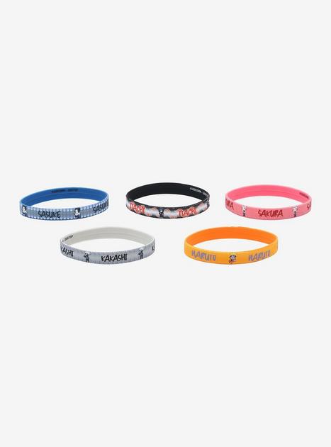 Naruto Shippuden Character Rubber Bracelet Set | Hot Topic