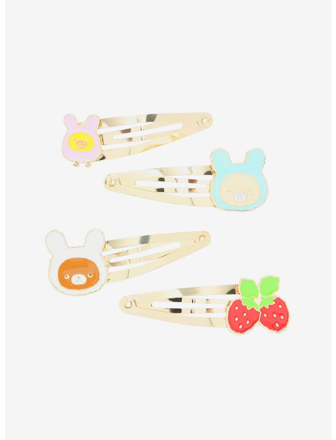 Rilakkuma Bunny & Strawberry Hair Clip Set, , hi-res
